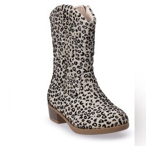 Jumping Beans Black and Tan with shimmer Kids Boots